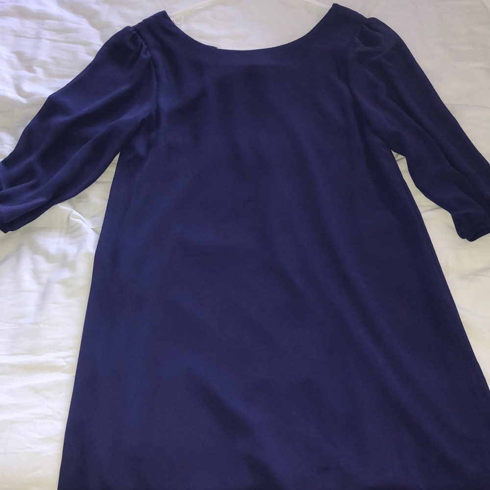 3/4 Sleeve Dark Purple Girls Dress